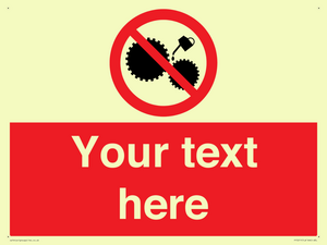 Custom No Oiling Sign